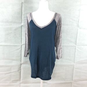 Dark Teal Ragland Top